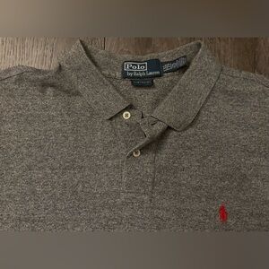 Polo Ralph Lauren Classic Fit Heather Knit Polo Shirt Men's Size XXL Gray Cotton